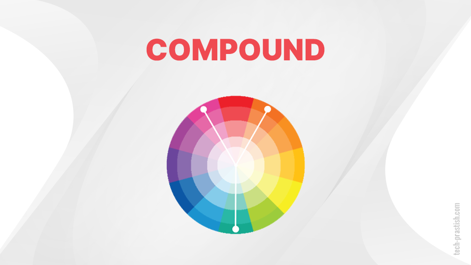 Compound (split-complementary) color scheme in web design