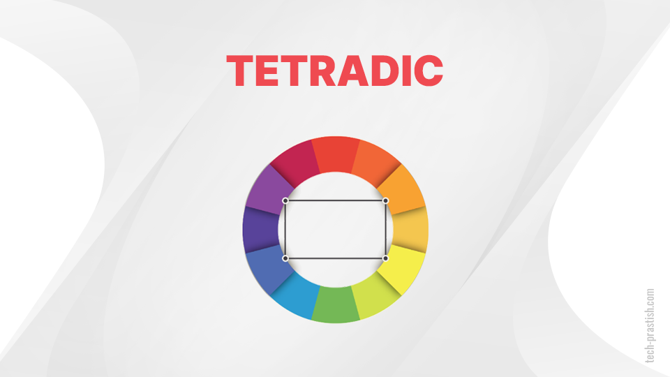 Tetradic color scheme in web design